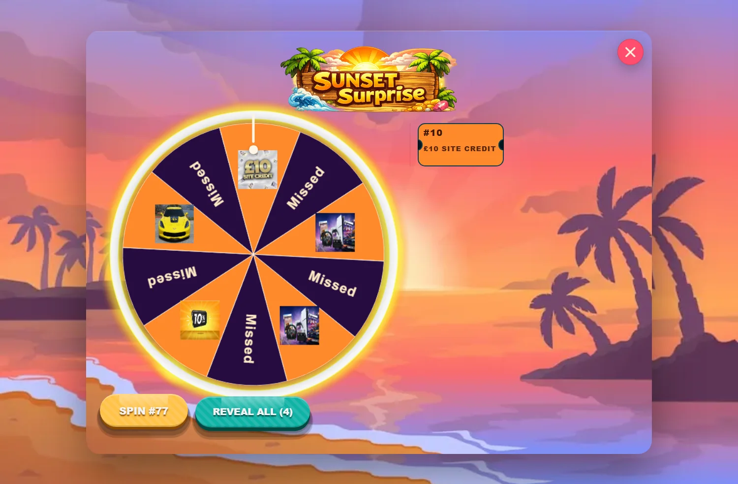 Spin the Wheel — Sunset Surprise, reveal-all for the impatient